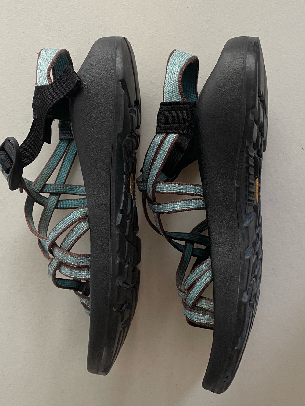 Chaco ZX/2 Classic Double Strap Hiking Sandals Teal blue & Brown Women's 8 - Picture 3 of 14